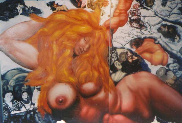 Alexander Kanevsky’s Russia painted in 2002 for the Lenin Museum of Krasnoyarsk, where the exhibition of Kanevsky’s art have made its debut to his motherland